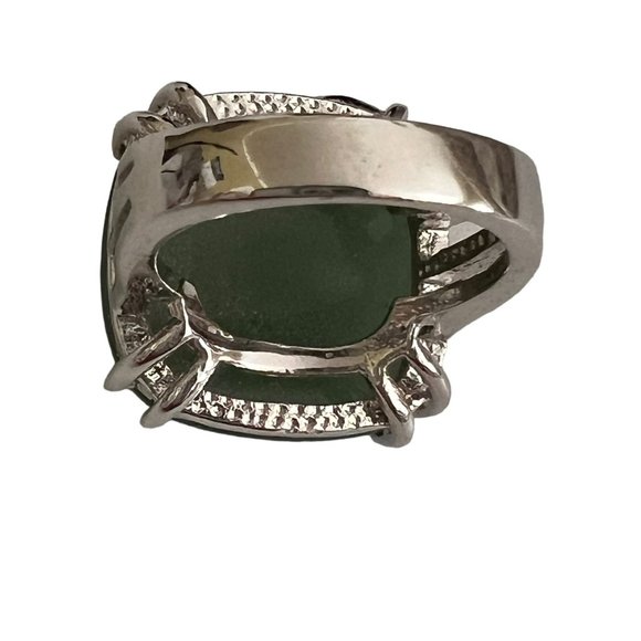 Park Lane Margarita Cocktail Statement Silver Aventurine Ring Green - Picture 6 of 13